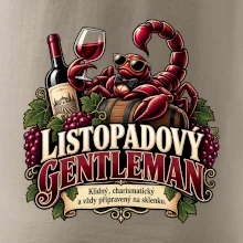 Listopadový gentleman se sklenkou červeného vína
