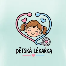 Dětská lékařka - holčička v srdci ze stetoskopu