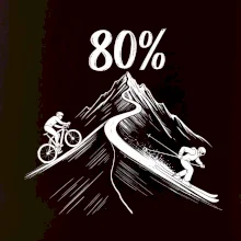 Narozeniny cyklista a lyžař 80