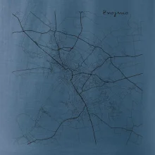 Černobílá mapa Znojmo