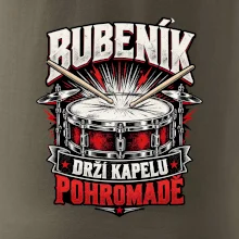 Bubeník drží kapelu pohromadě - červený rockový buben