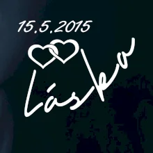 Mikina láska s datumem na rukávu