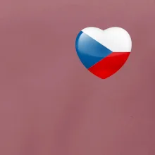 Česká vlajka srdce - pravé prso