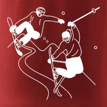 Lyžovaní - kresleny obrázek