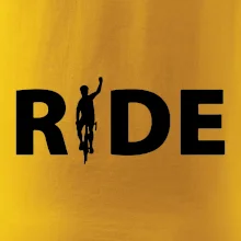 Ride - nápis s cyklistou Ride - nápis s cyklistou