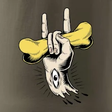 Rocková ruka kost a oko