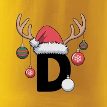 Vanoční rodinná trička - písmeno a čepice