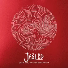 Ještěd - vrstevnice v kruhu