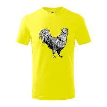 Kohout kreslený černobílý