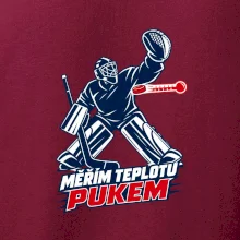 Hokejový teploměr pukem
