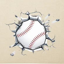 Baseball míč v triku