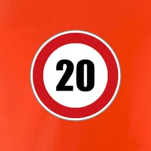 Dopravní značka - omezení rychlosti 20