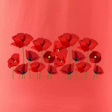 Vlčí mák v řadě