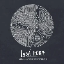 Lysá hora - vrstevnice v kruhu