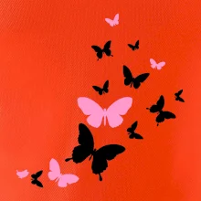 Motýli růžovo černí