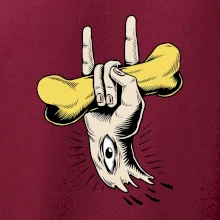 Rocková ruka kost a oko