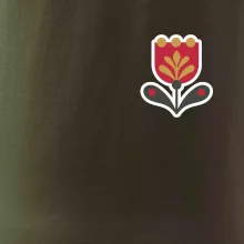 Folklor na prsu tulipán