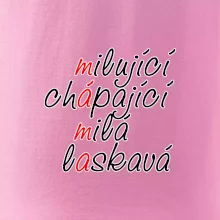 Milující chápající milá laskavá