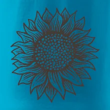 Slunečnice kreslená černobílá