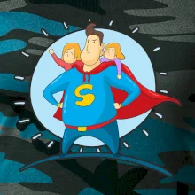 Táta superman - holka a holka