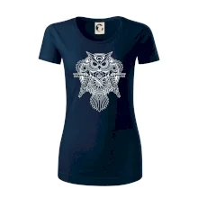 Steampunk sova černobílá