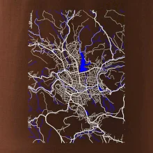 Jablonec nad Nisou - Mapa s vodními toky