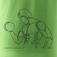 Fitness muž jedním tahem