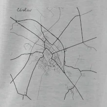 Černobílá mapa Čáslav