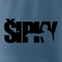 Šipky - nápis se šipkařem