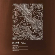 Kleť - vrstevnice v obdélníku