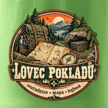 Lovec pokladů vintage horský odznak