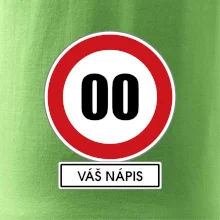 Dopravní značka - rychlost - váš nápis