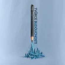 Tvůrce budoucnosti tužka kreslí futuristické město