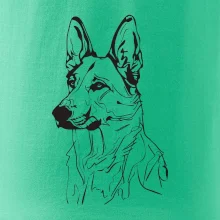 Německý ovčák černá kresba