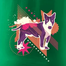 Pes abstrakce fialový