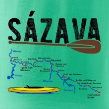 Mapa řeky Sázavy