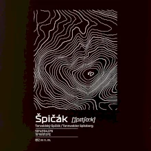 Špičák - vrstevnice v obdélníku