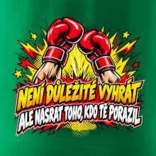 Není důležité vyhrát - komiksové červené boxerské rukavice