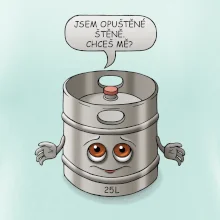 Opuštěné štěně - sud (Hana-creative)