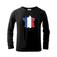 Francouzská vlajka mapa obrys