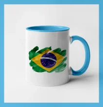 Brazílie vlajka vodové barvy