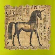 Egyptské hieroglyfy jednorožec Egyptské hieroglyfy jednorožec