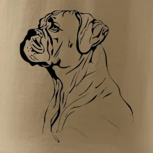 Boxer černá kresba