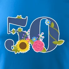 Květinové číslo kreslené - 50