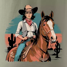 Cowgirl vintage na koni