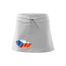 Česká vlajka v obrysu republiky