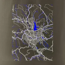 Jablonec nad Nisou - Mapa s vodními toky