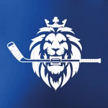 Lev s hokejkou v tlamě