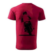 Motorkář na zádech - silnice