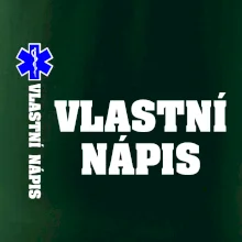 Hvězda života - vlastní nápis vpředu a vzadu